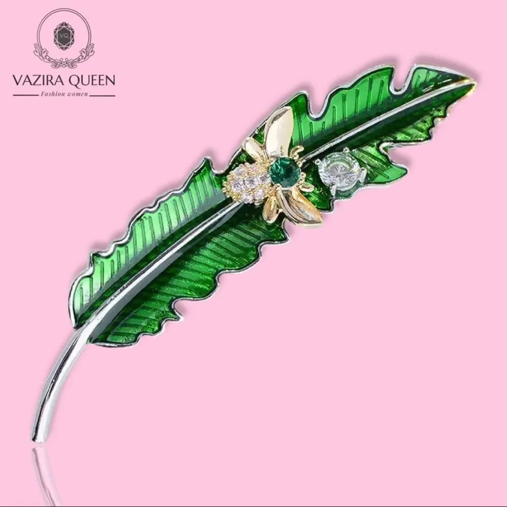 VQ Leaf Brooch